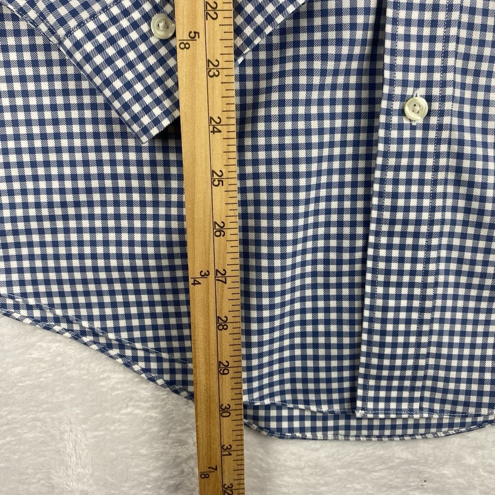 Brooks Brothers Shirt Mens Medium Blue/White Checks Regent Non Iron - Picture 6 of 9